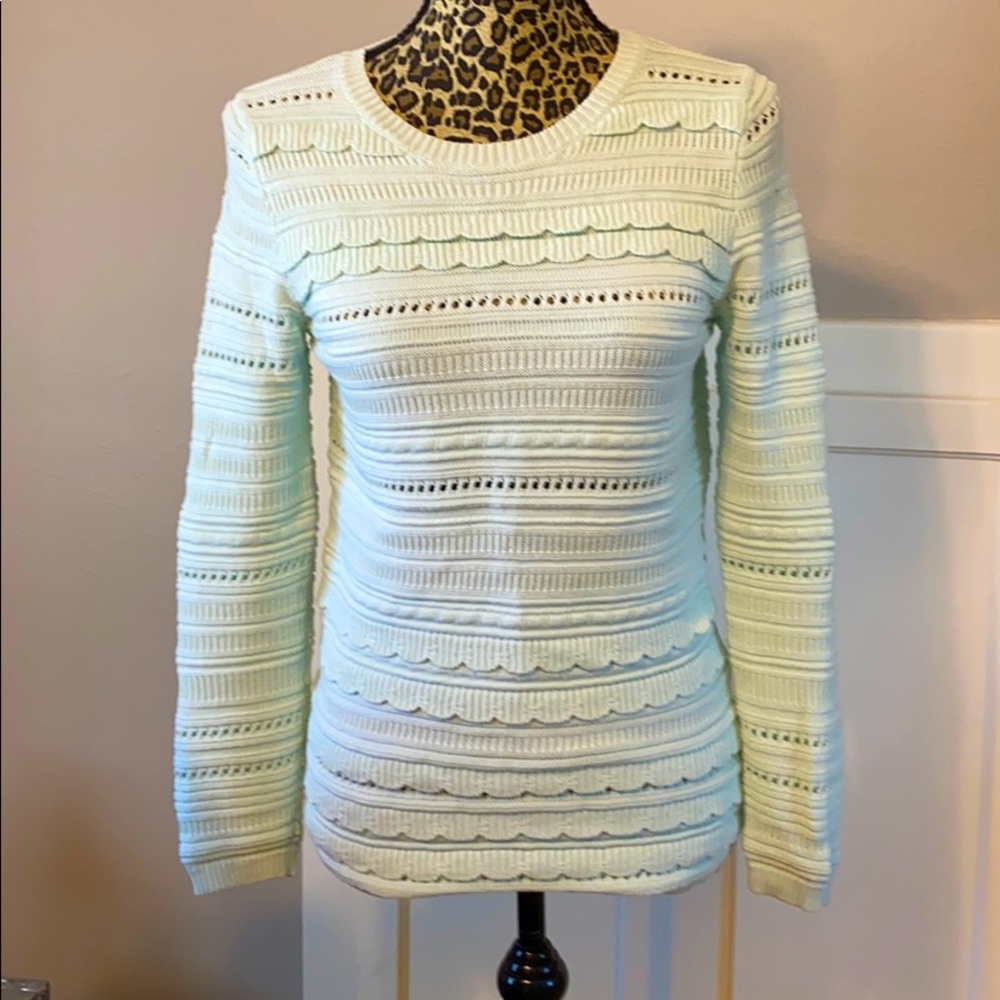 Banana Republic Scalloped Sweater Size S